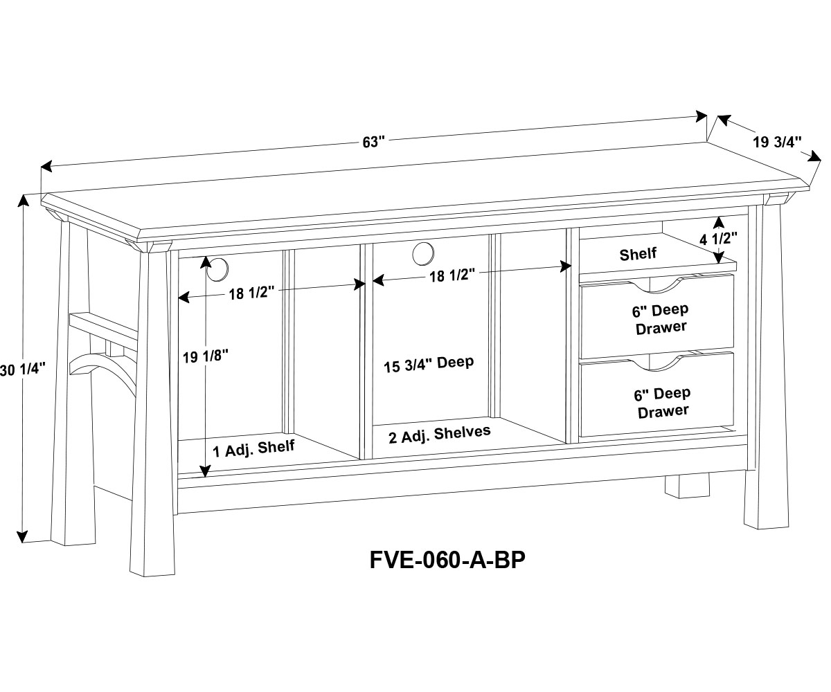Artesa Media Stand - 63"W - Image 2