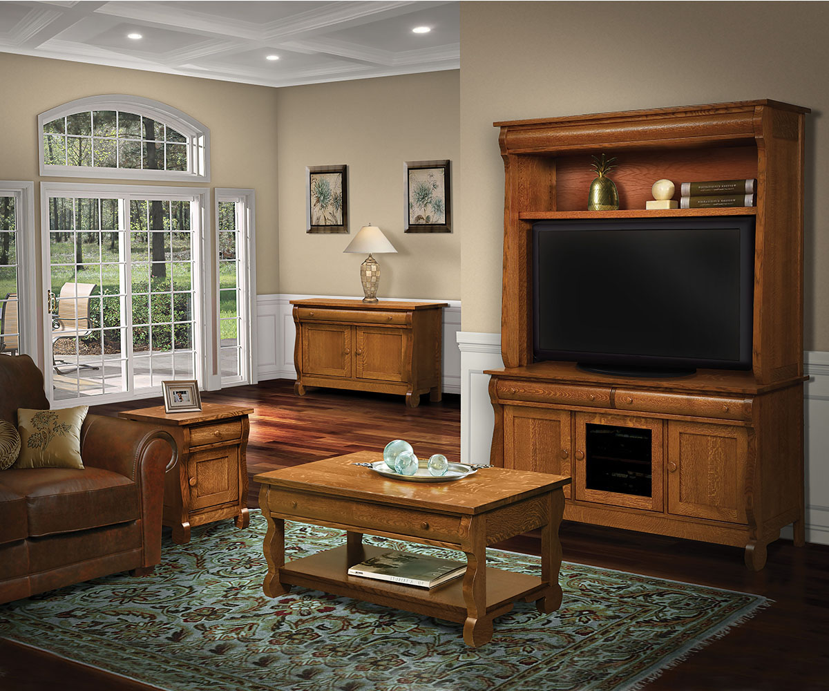 Old Classic Sleigh Media Stand - 60"W - Image 3