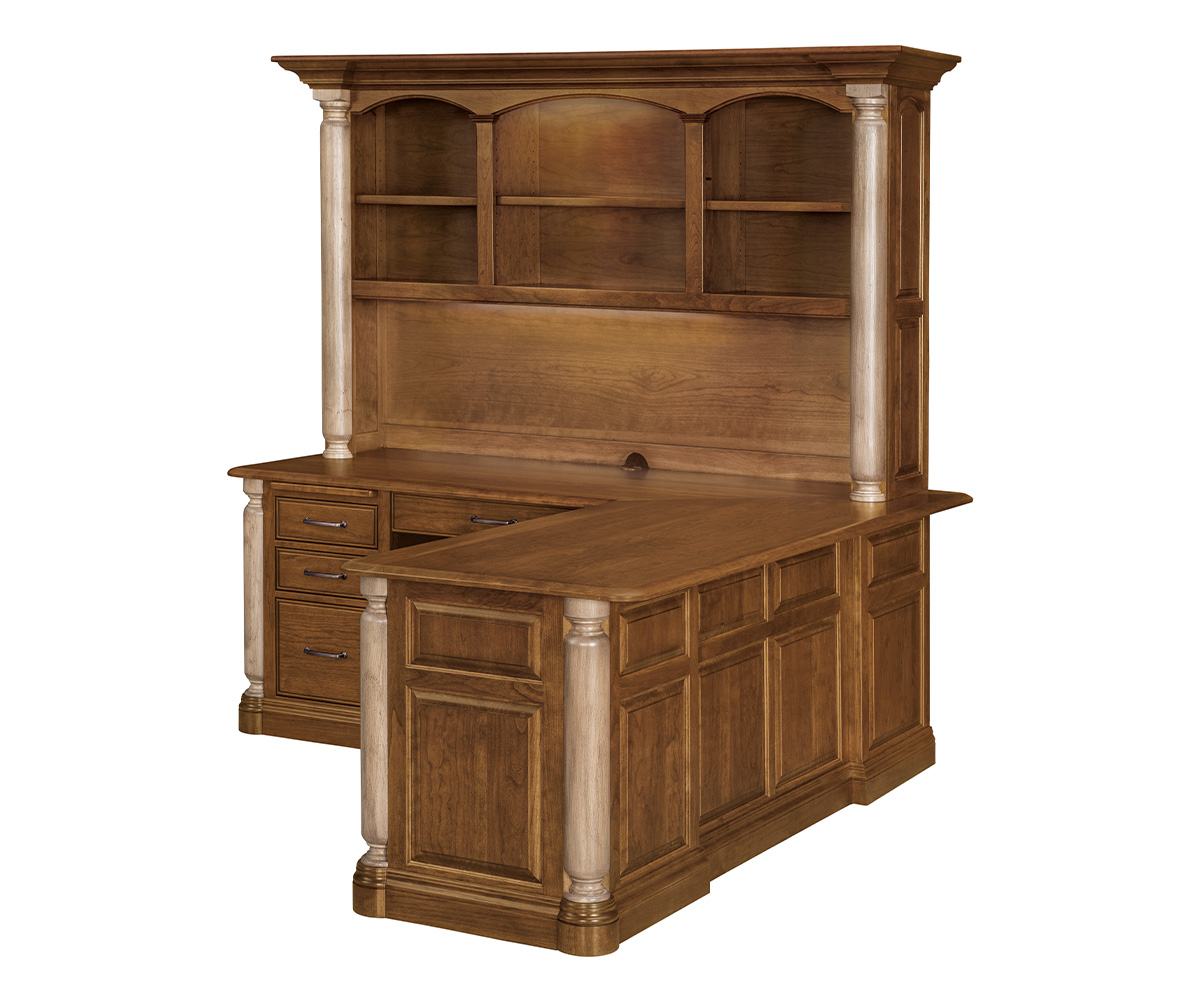 London L Desk with Hutch - Image 2