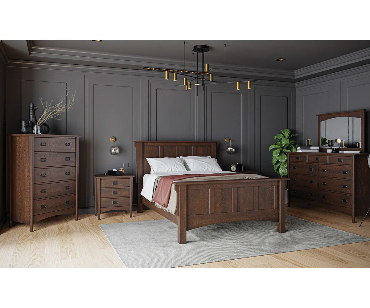 Arts & Crafts High 9 Drawer Dresser - Image 4