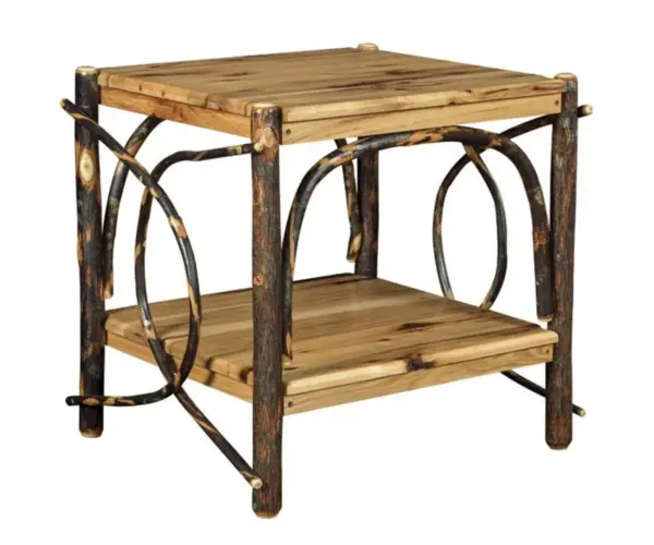 End Table With Solid Top And Shelf