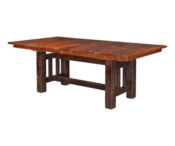 Rough Cut Maplewood Trestle Table